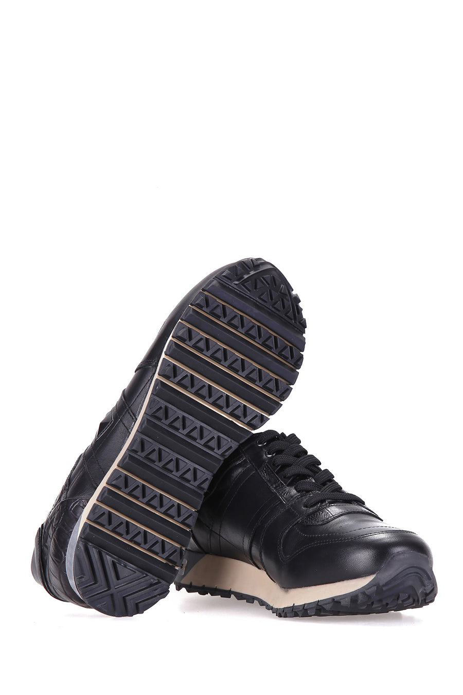Kroko Desenli Erkek Deri Sneaker