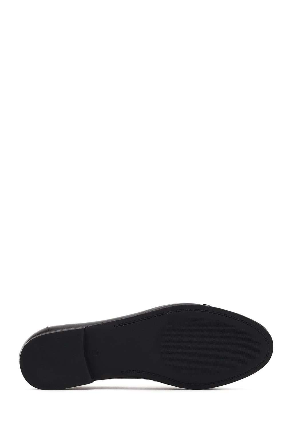 Kadın Siyah Tokalı Deri Loafer