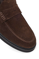 Erkek Kahverengi Süet Deri Casual Loafer | Derimod