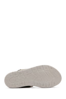 Women's Green Leather Comfort Sandals | Derimod
