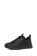 Geox Men's Black Spherica Active X2 Abx Laced Waterproof Leather Sneaker | Derimod