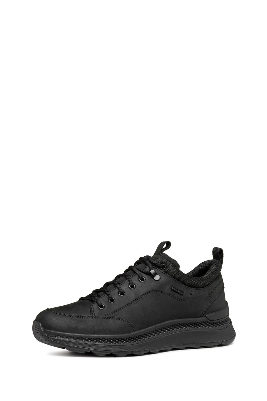 Geox Men's Black Spherica Active X2 Abx Laced Waterproof Leather Sneaker
