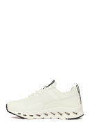 Derimod Zero Woman White Thick-Soled Lace-Up Fabric Sneaker | Derimod