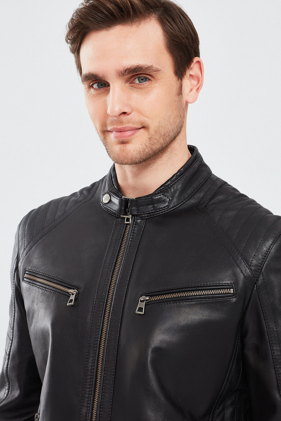 Paul Men's Black Leather Coat