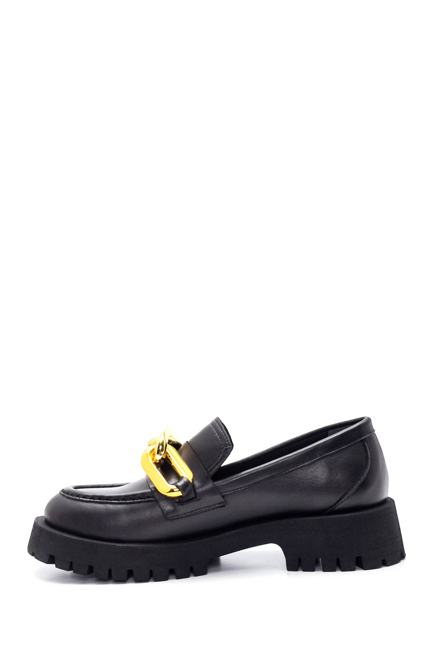 Kadın Deri Zincirli Loafer