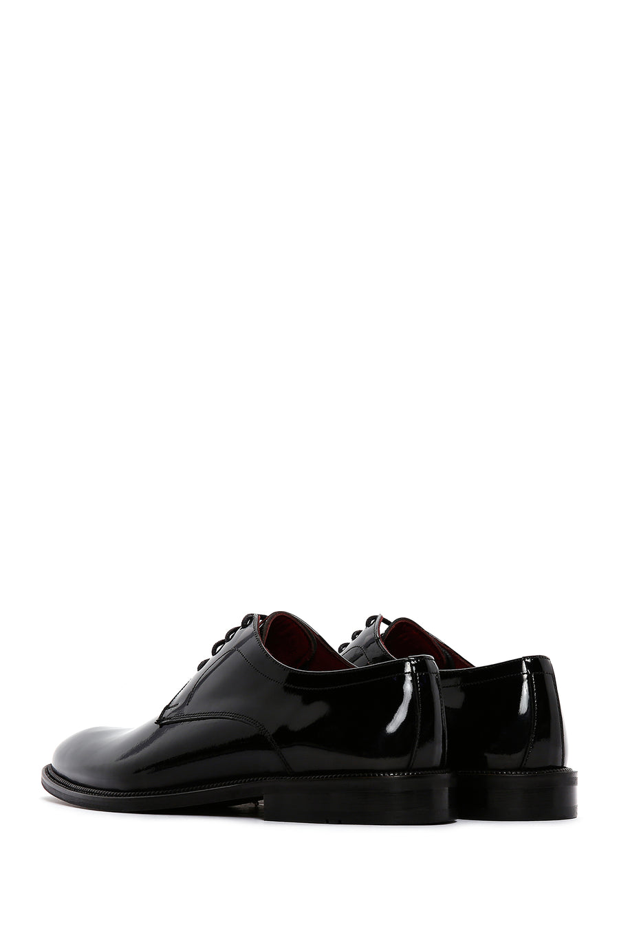 Men's Black Laced Patent Leather Classic Shoes