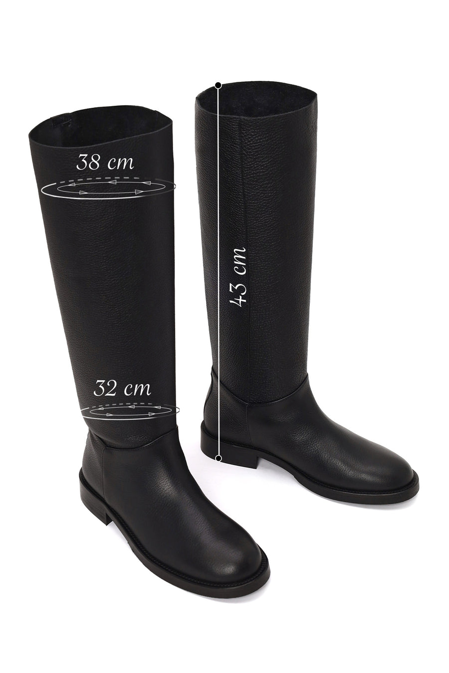 Woman Black Leather Boots