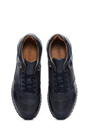 Erkek Lacivert Deri Sneaker | Derimod