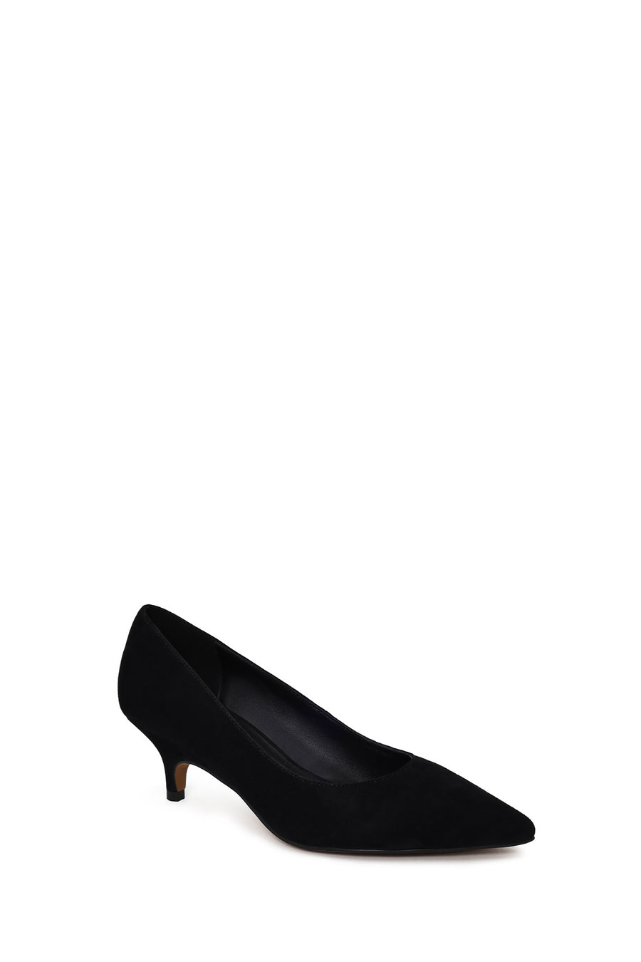 Woman Black Short Thin-Heeled Suede Stiletto