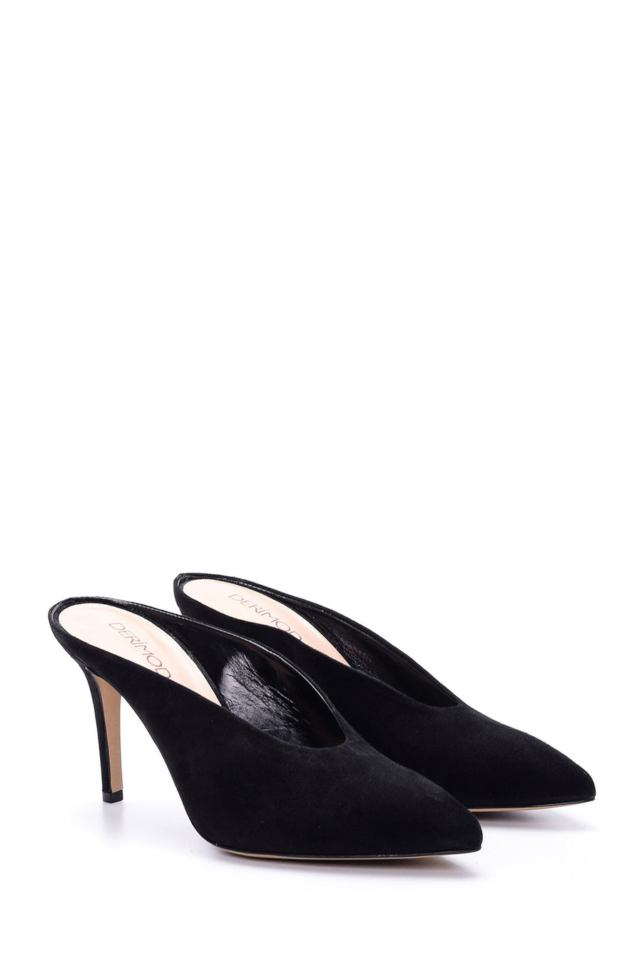 Women's Suede Heeled Slippers