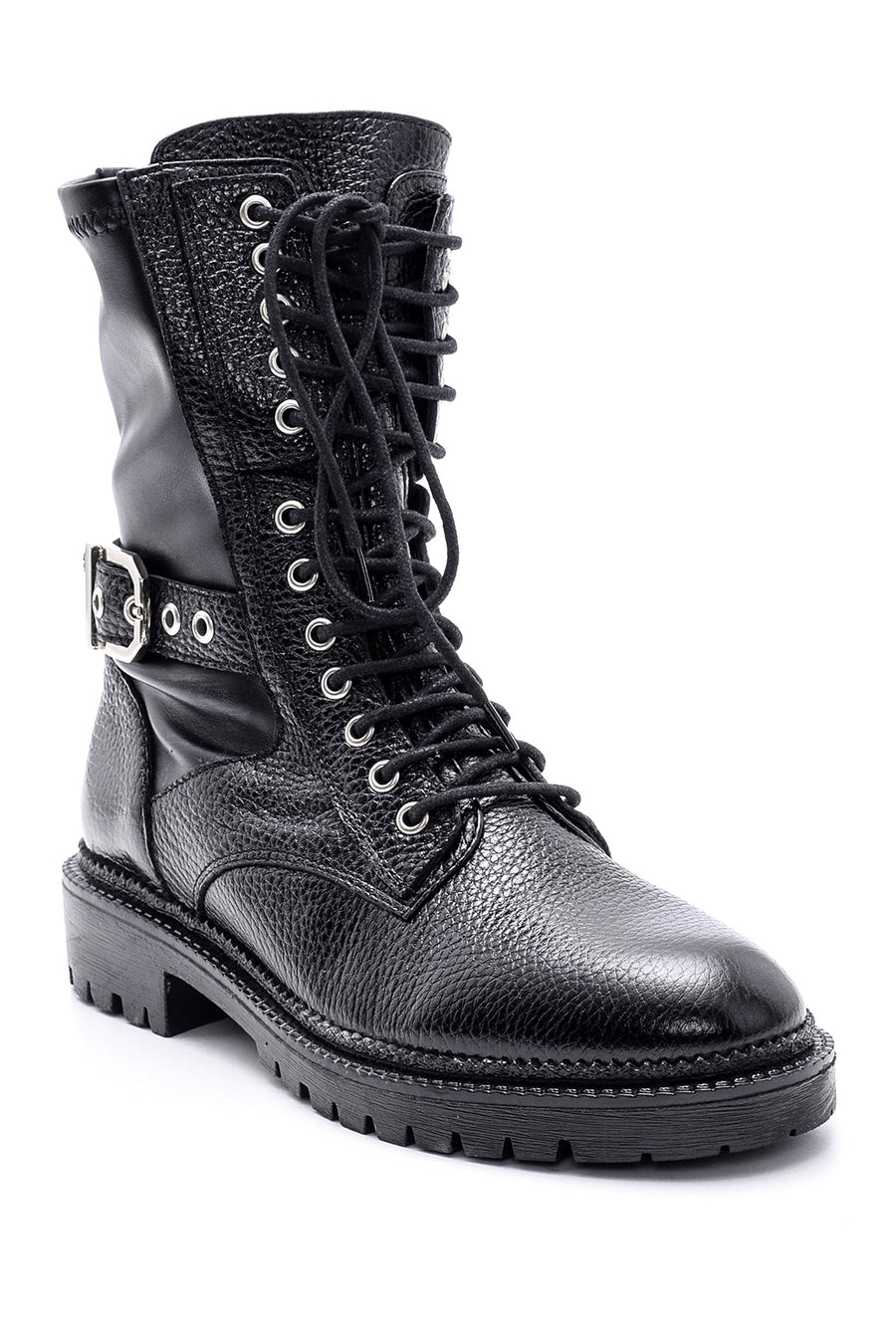 Women's Lace-up Leather Boots