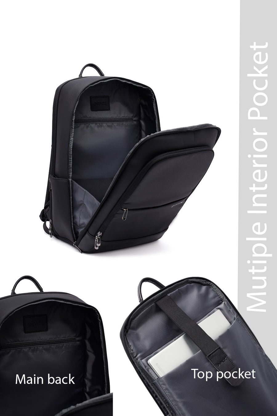 D-Pack Unisex Black Backpack
