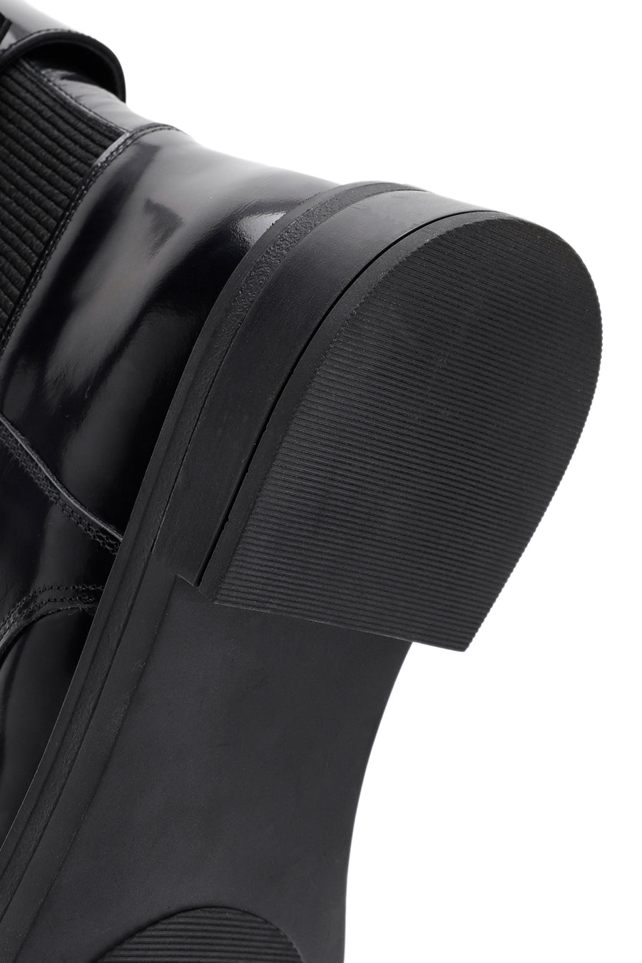 Women's Black Zippered Leather Boots