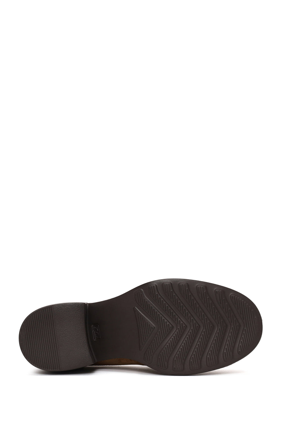 Kadın Taba Kalın Topuklu Süet Deri Loafer