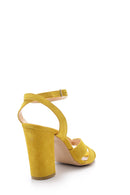 Women's Suede Leather Heeled Sandals | Derimod