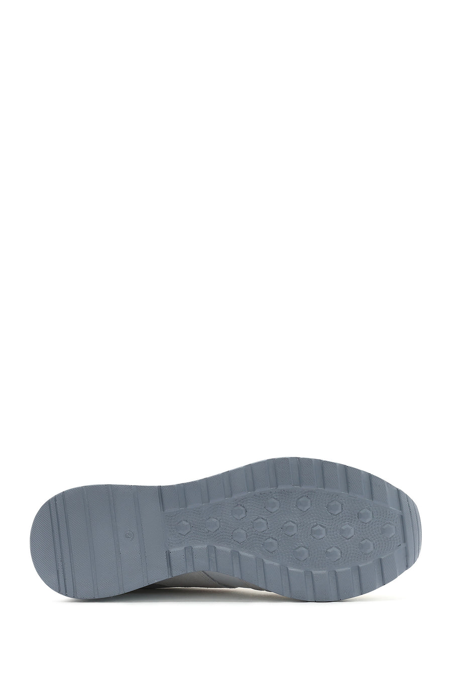 Kadın Beyaz Dolgu Topuklu Yandan Fermuarlı Deri Sneaker