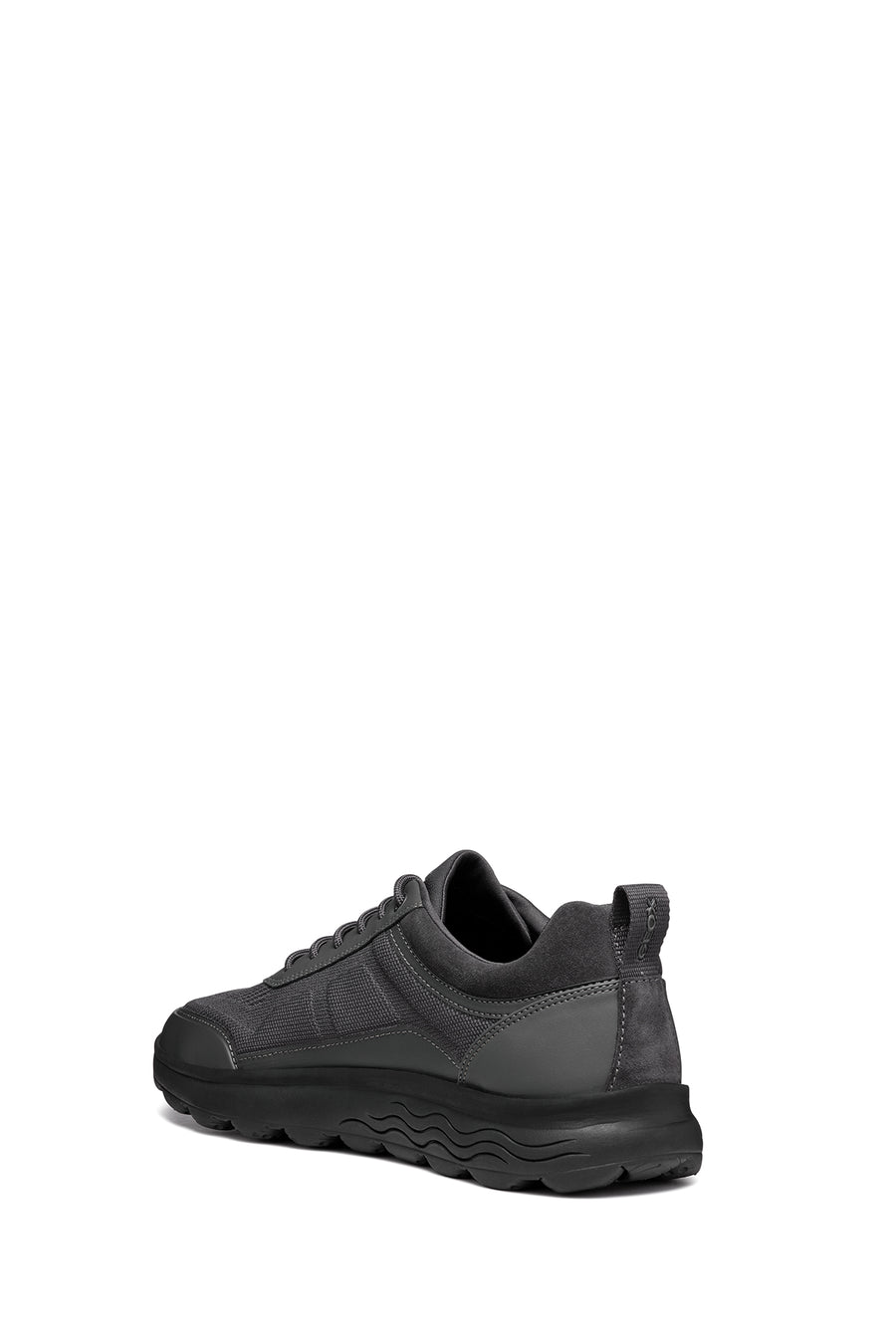 Geox Men's Grey Spherica Lace-Up Leather Sneakers