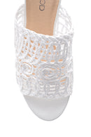 Women's Straw Look Heeled Slippers | Derimod