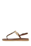 Woman Brown Buckled Flip-Flop Sandal | Derimod