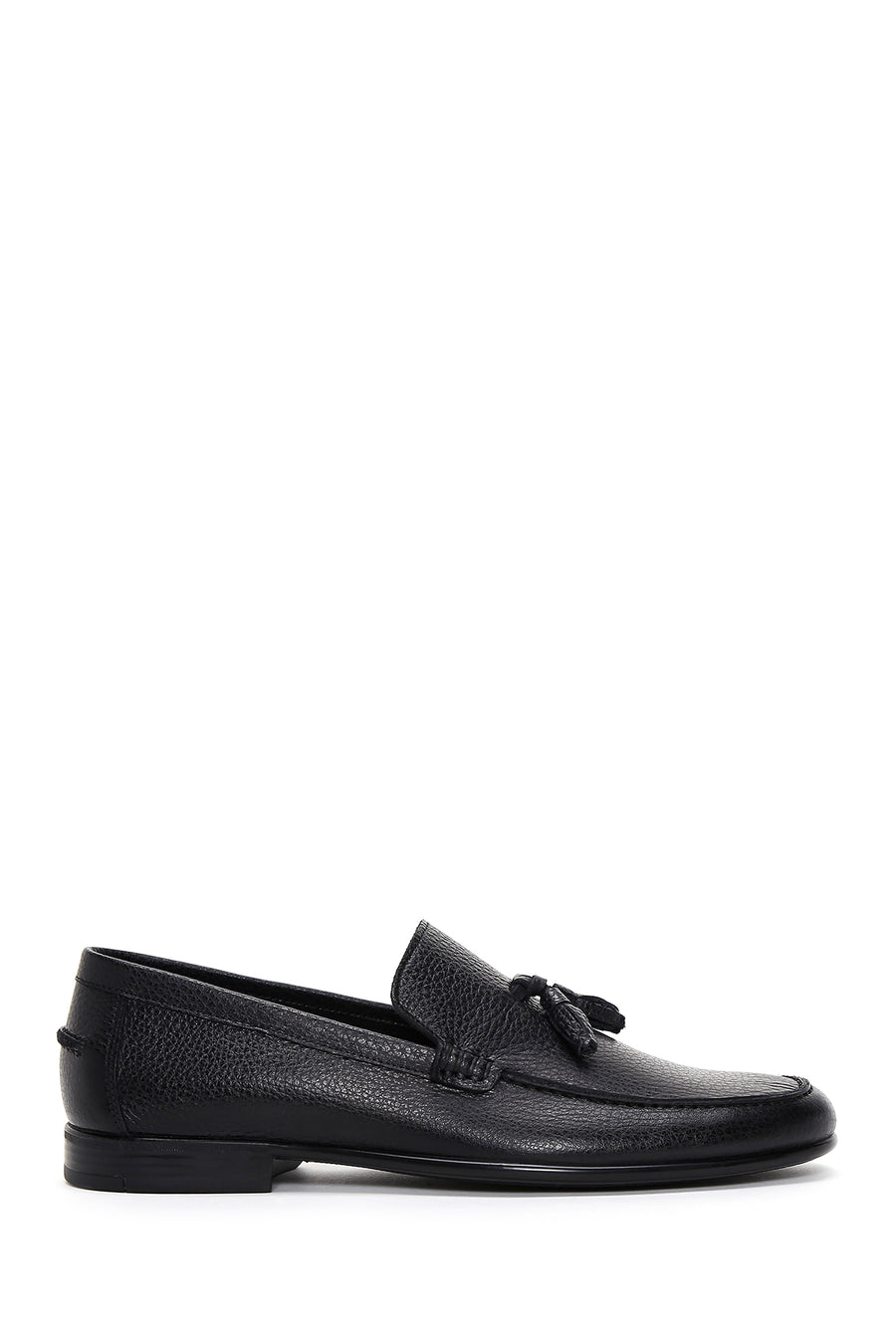 Erkek Siyah Deri Püsküllü Loafer 23SFD6010FT | Derimod