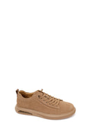 Male Beige Lace-up Suede Leather Sneaker | Derimod