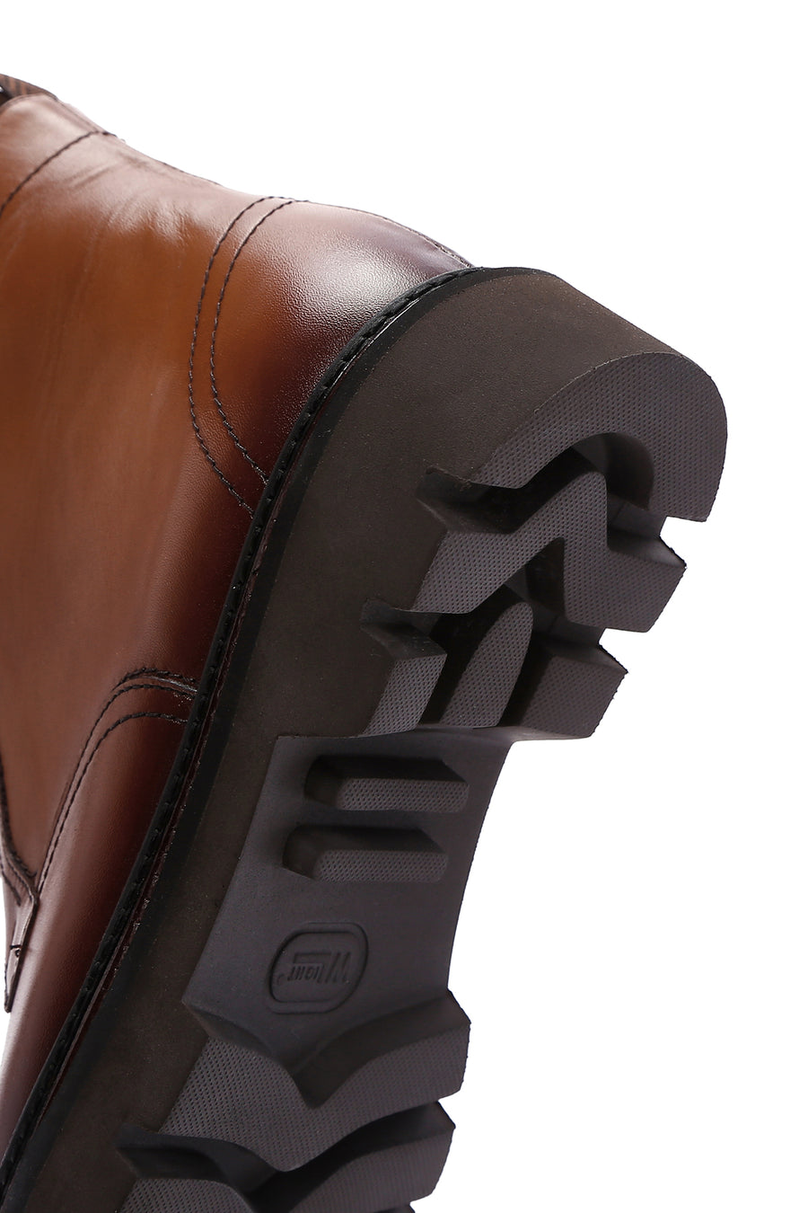 Men's Tan Leather Zippered Casual Boots