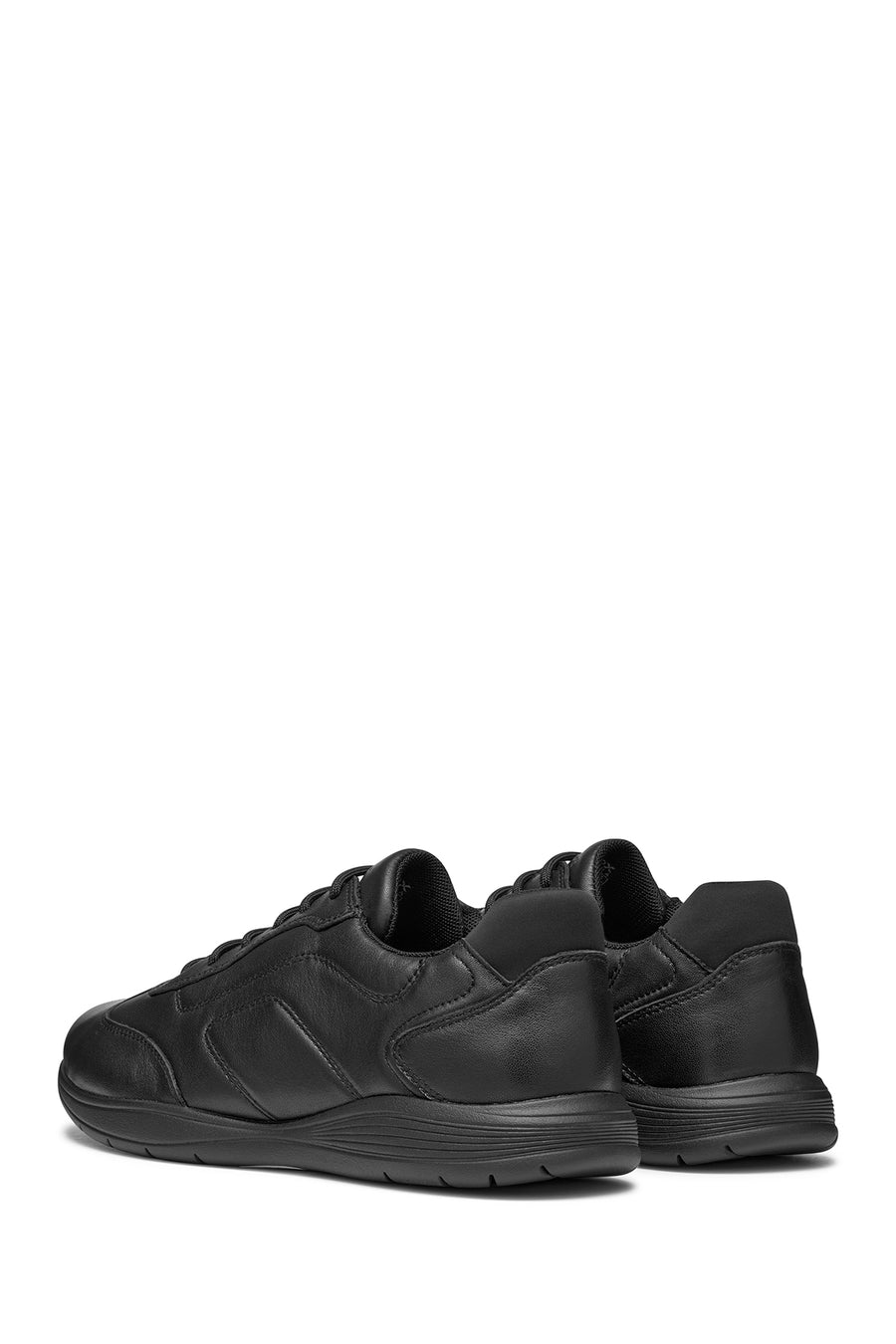 Geox Erkek Siyah Spherica Ec2 Bağcıklı Deri Sneaker