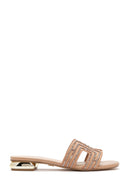 Women's Beige Stone Slippers | Derimod
