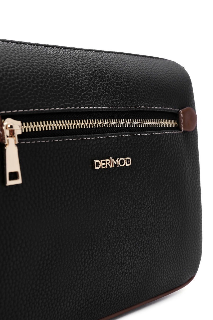 Woman Black Long-Strap Crossbody Bag