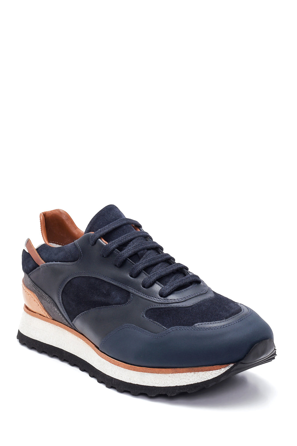 Erkek Deri Süet Detaylı Sneaker