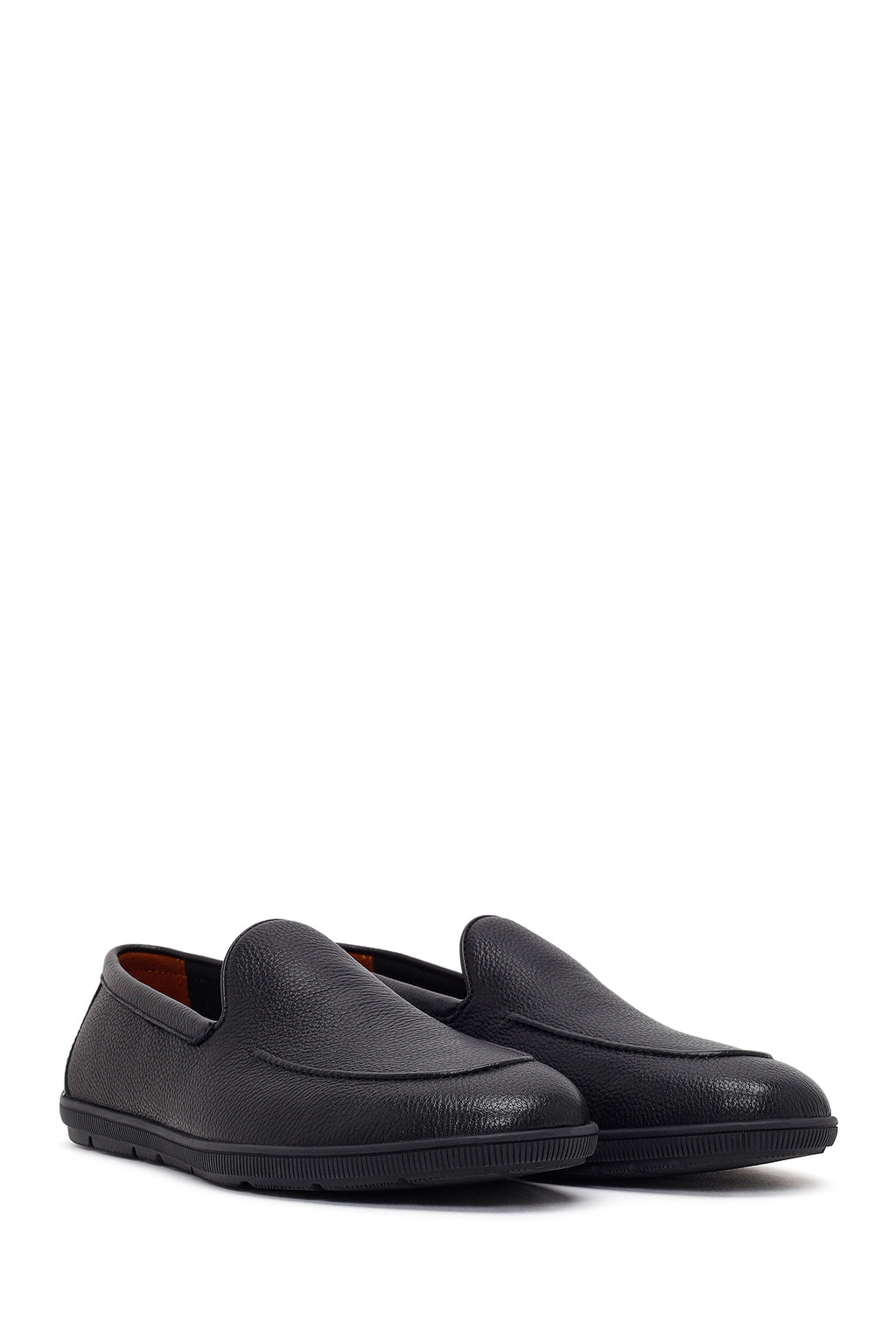 Erkek Siyah Deri Casual Loafer