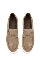 Erkek Bej Süet Deri Casual Loafer | Derimod
