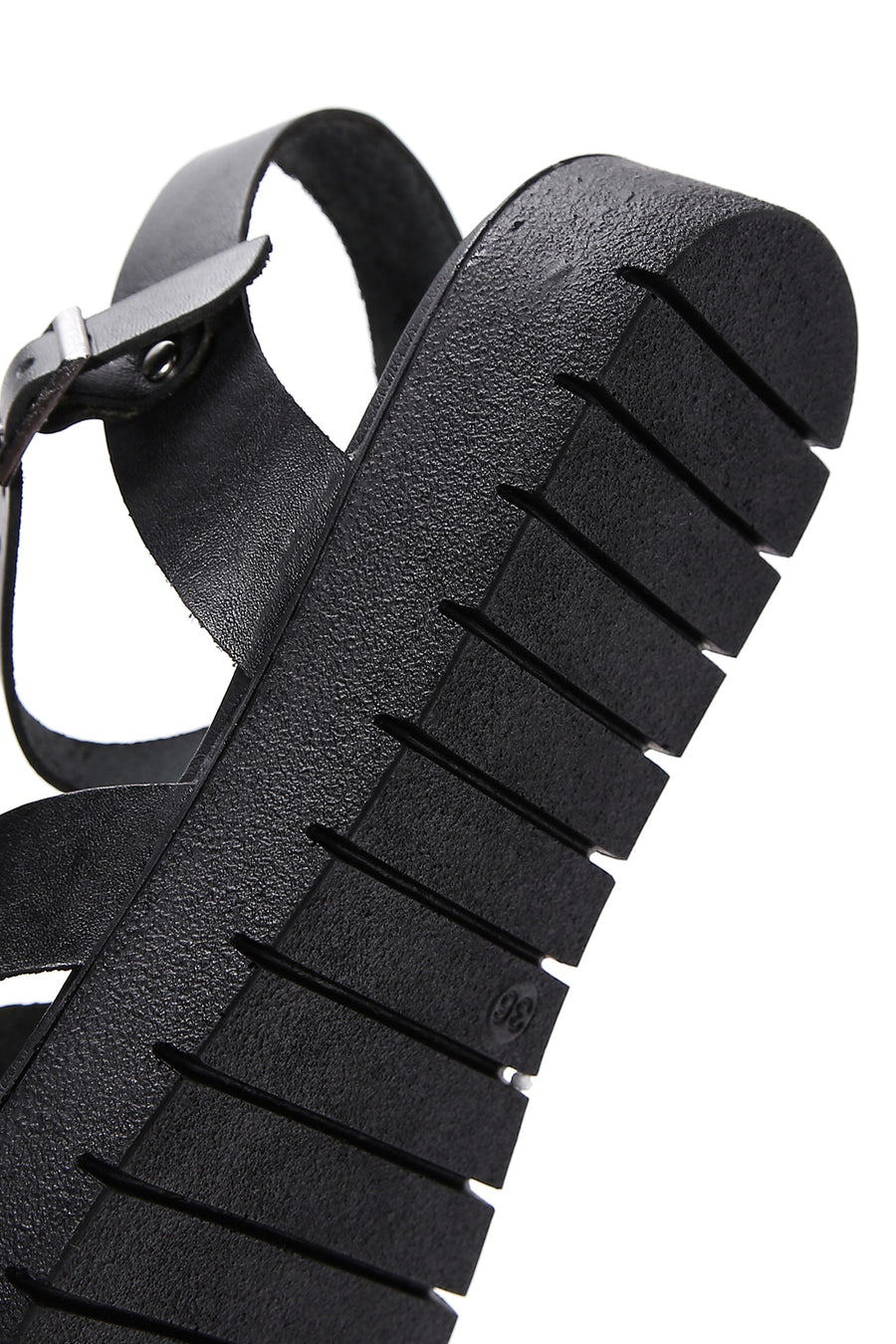 Women's Black Leather Bodrum Sandals