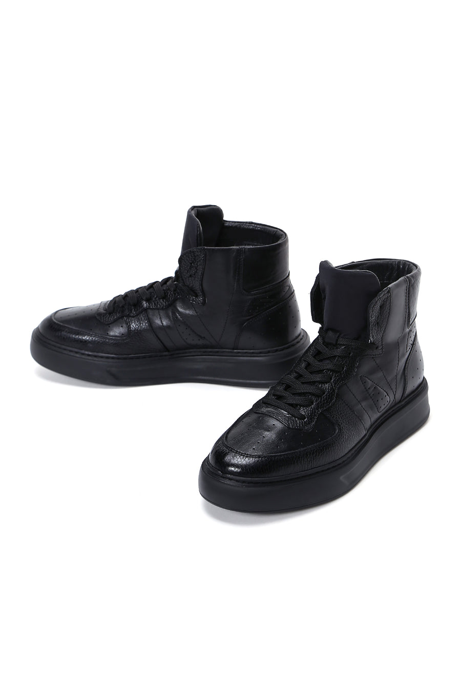Erkek Siyah Deri Bilekli Sneaker