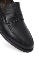 Erkek Siyah Deri Klasik Loafer | Derimod