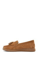 Kadın Taba Süet Deri Comfort Loafer | Derimod