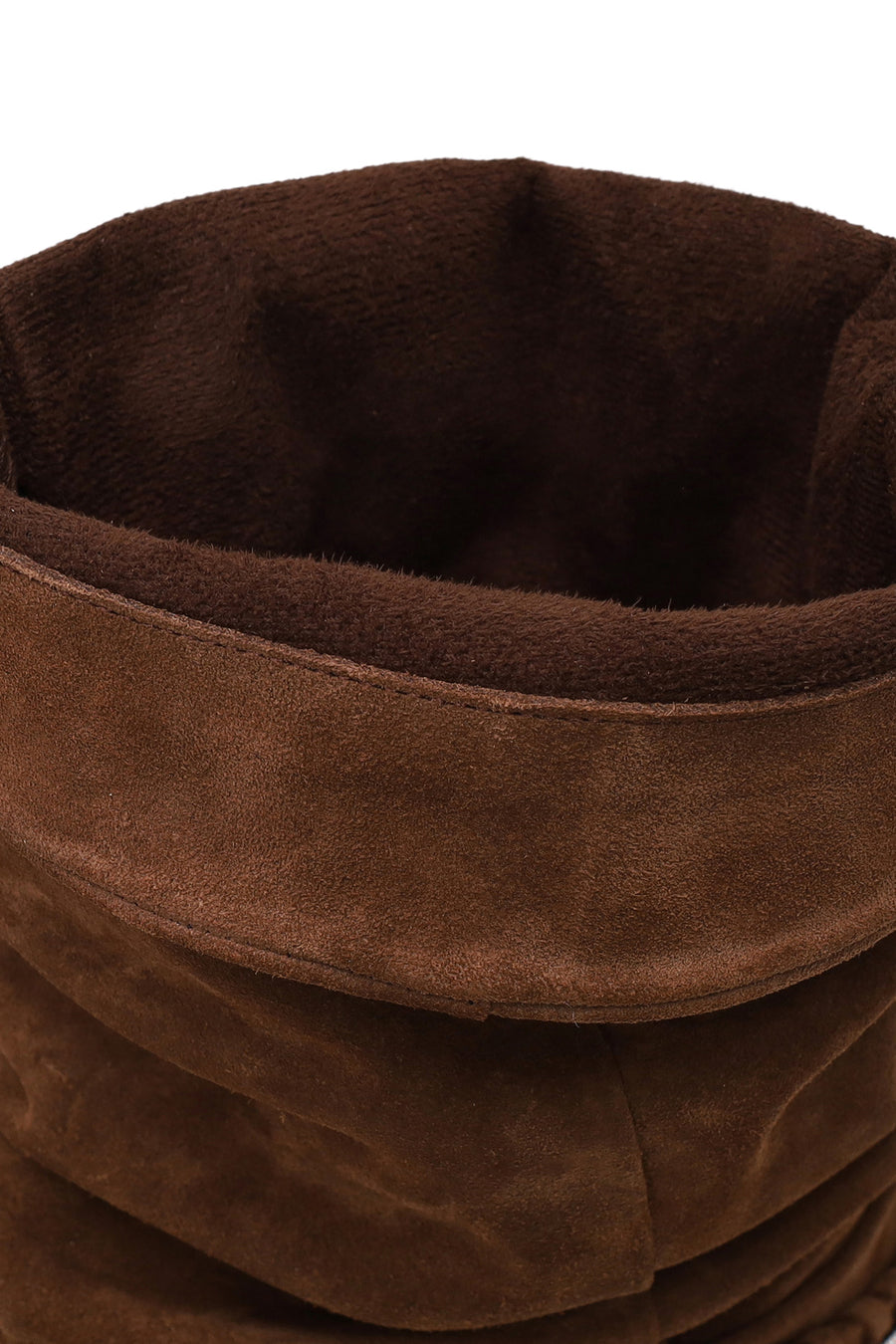 Woman Tan Chunky Heeled Suede Cowboy Boots