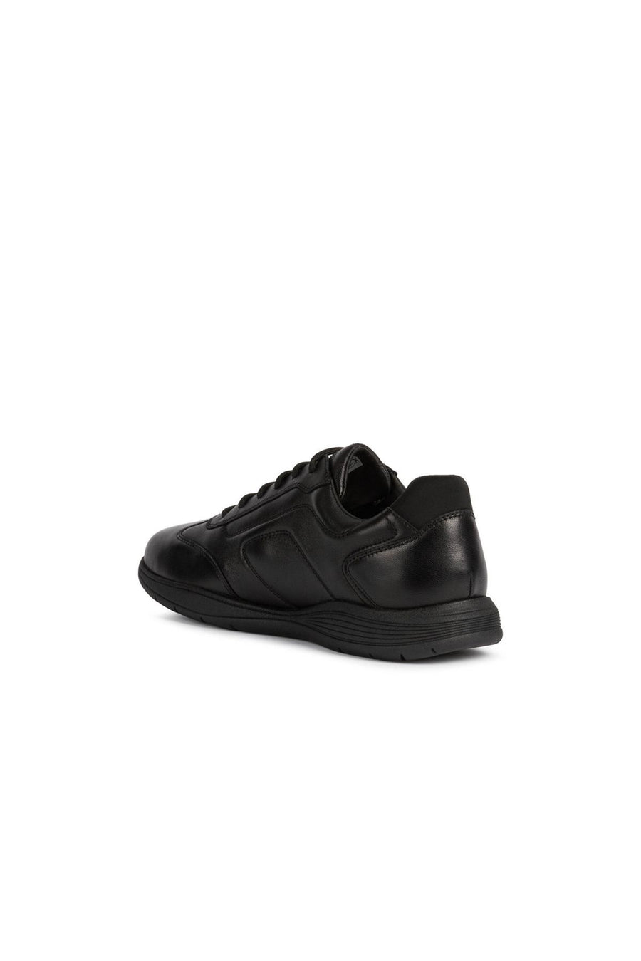 Geox Men's Black Spherica Ec2 Lace-Up Leather Casual Sneaker