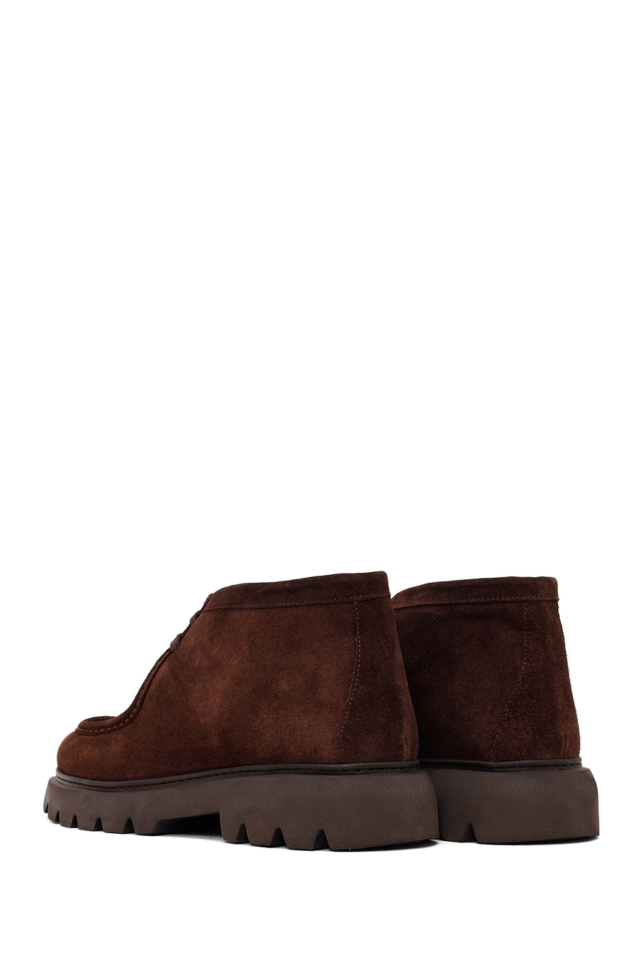 Male Brown Lace-up Suede Leather Casual Boots