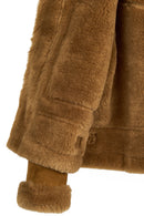 Stokholm Kadın Camel Oversize Teddy Mont | Derimod