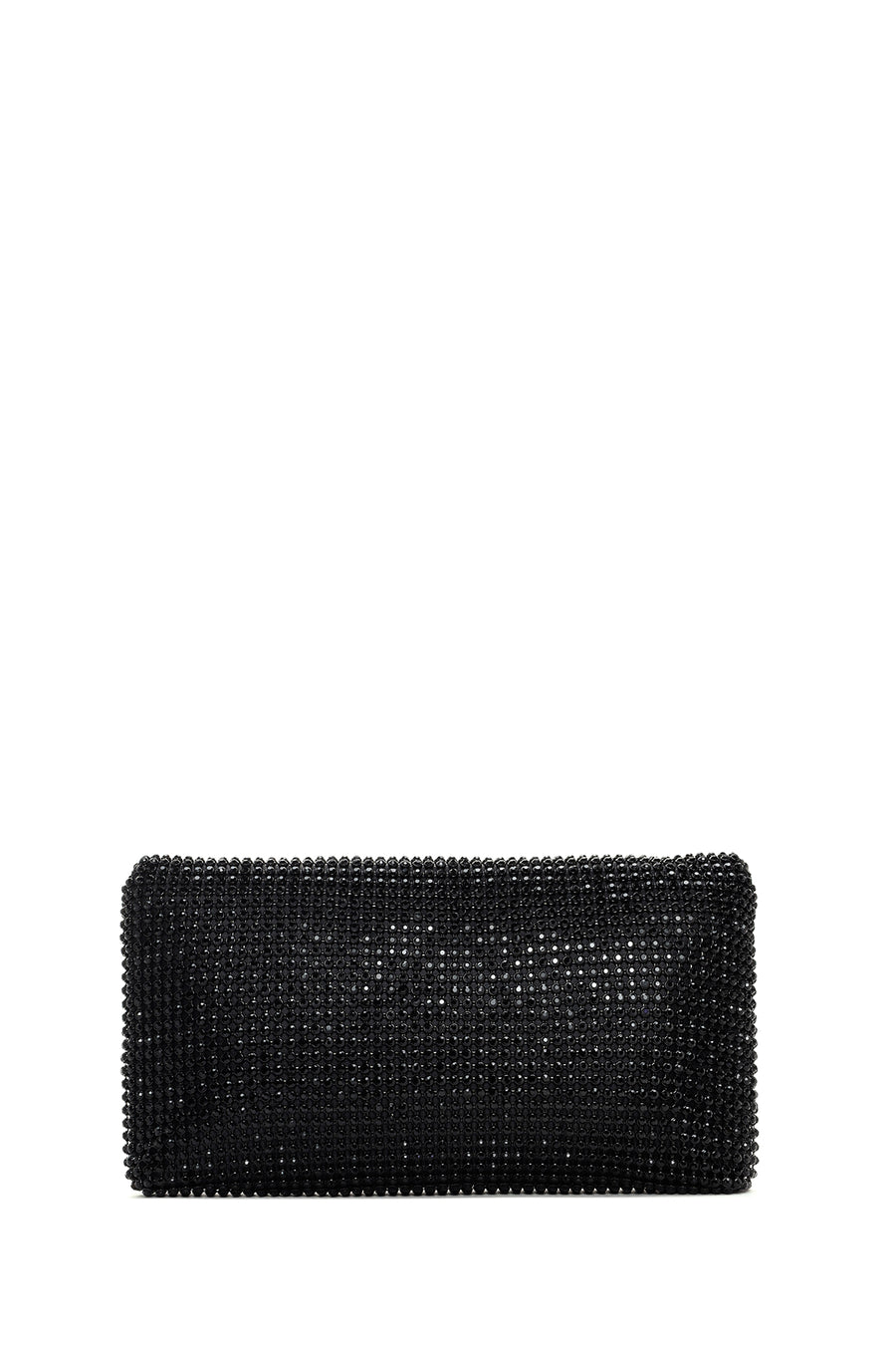 Woman Black Chain-Strap Embellished Evening Mini Clutch Bag