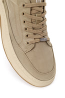 Erkek Bej Bağcıklı Kumaş Sneaker | Derimod
