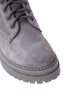 Women's Gray Suede Leather Boots | Derimod