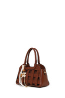 Woman Brown Long-Strap Knitted Mini Shoulder Bag | Derimod