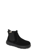 Male Black Thick-Soled Suede Chelsea Boots | Derimod