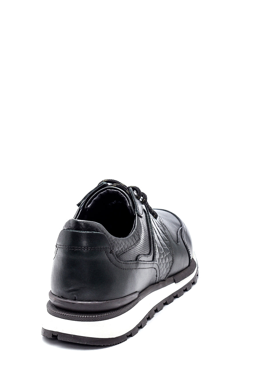 Erkek Deri Kroko Detaylı Sneaker