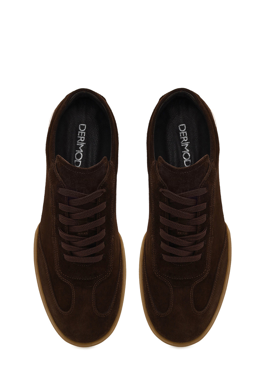 Male Brown Lace-Up Suede Leather Sneaker