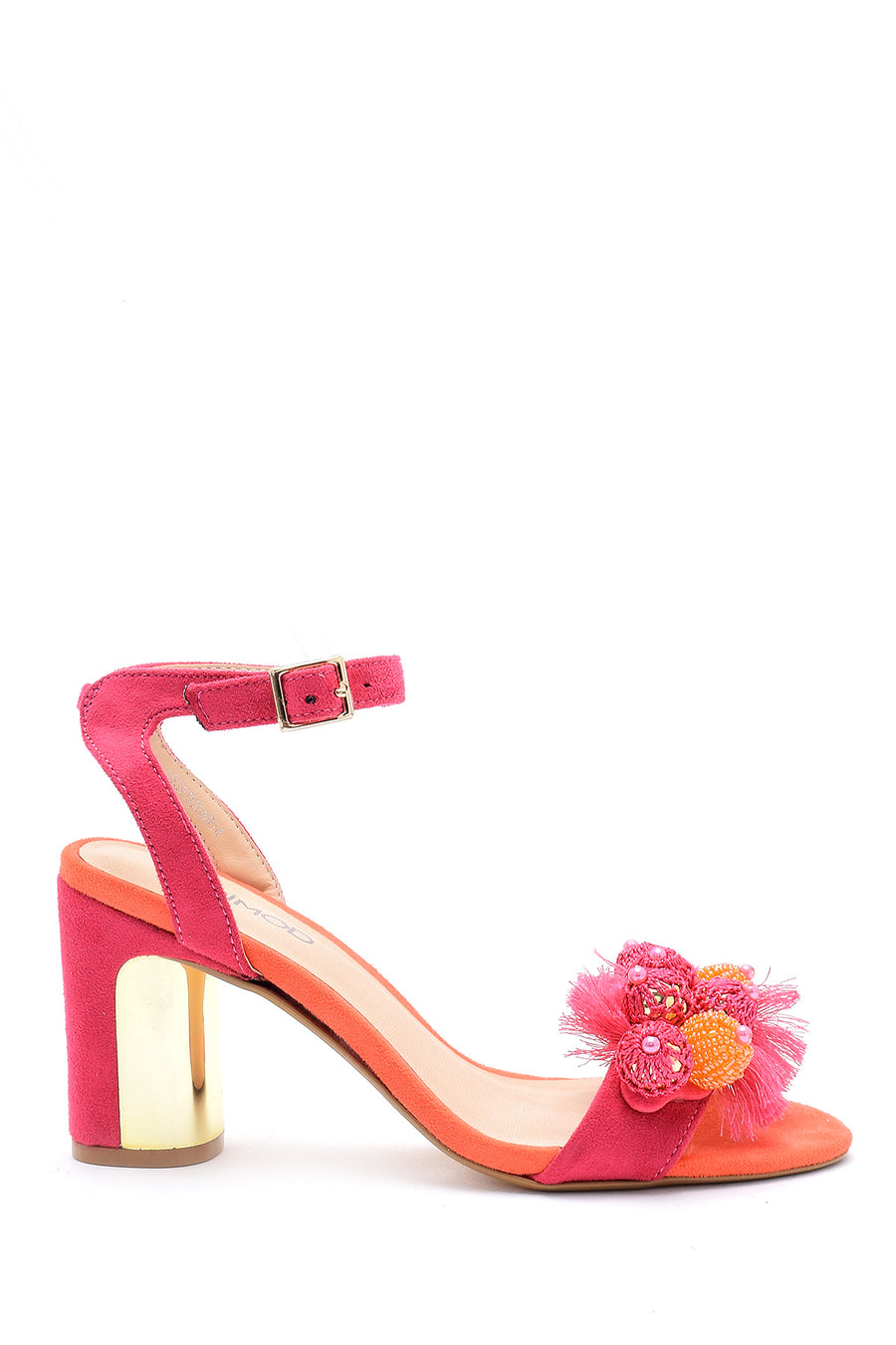 Women's Leather Accessory Detailed Heeled Shoes 20SFD206414 | Derimod