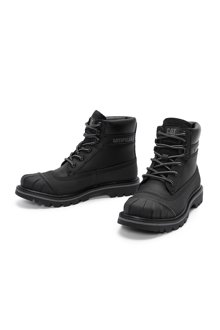 Caterpillar Men's Black Colorado Galosh WP Lace-Up Leather Combat Boots