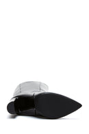 Women's Black Leather Classic Heeled Boots | Derimod